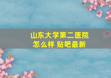 山东大学第二医院怎么样 贴吧最新